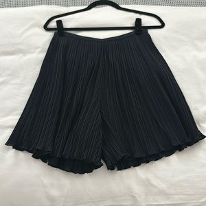 Rebecca Taylor Navy Pleated Shorts